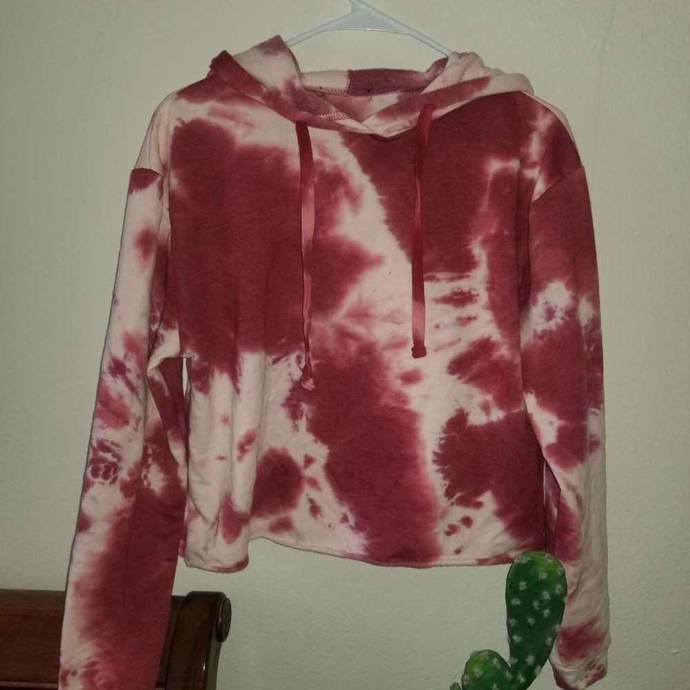 Tie Dye Crop Top Hoodie